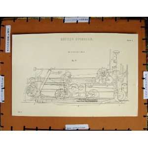  Print C1800 1870 Cotton Spinning Machinery Mule