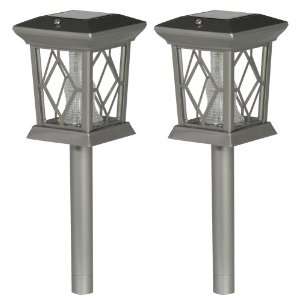  Path and Area Solar Fixtures, Metal Construction and Glass Panels 
