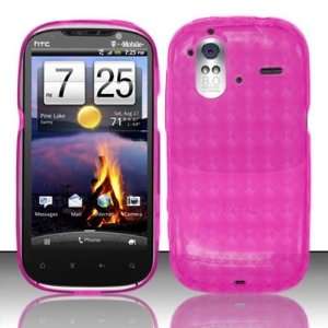  For T mobil HTC Amaze 4g Accessory   Pink Agryle TPU 