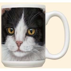   & White Cat   15 Oz Ceramic Coffee Mug   Dishwasher & Microwave Safe