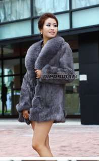 2011 new real fur Fashion Real Style Elegant Coat Winter Coat M L XL 