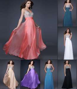   Double V Formal Gown Long maxi Evening Ball Dress Bridesmaids prom