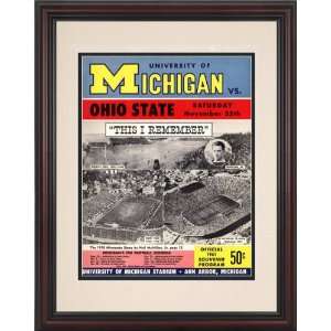 1961 Michigan Wolverines vs. Ohio State Buckeyes 8.5 x 11 Framed 