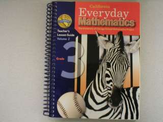 California Everyday mathematics 3 Teachers 0076098109 9780076098101 