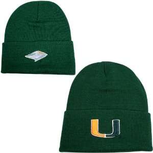 Top of the World Miami Hurricanes Green Knit Beanie 