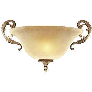   Wall Sconce in Tuscan Patina with Scavo Glass glass