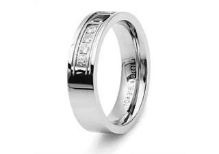 Stainless Steel 316L Cz x 4 Silver Crystal Beauty Mens Ring Size 9 10 