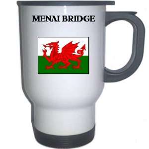 Wales   MENAI BRIDGE White Stainless Steel Mug 