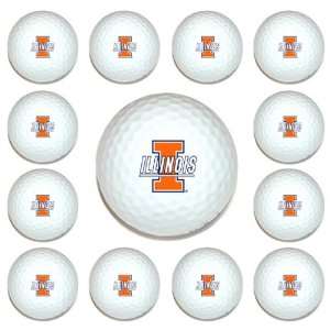  Illinois Fighting Illini Team Logo Golf Ball Dozen Pack 