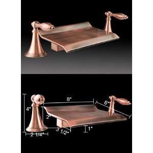  8 Polished Copper Widespread Two Handle Bathtub Faucet 