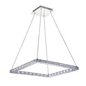 Eternity Collection 36 Light 47 Chrome Chandelier with Clear Crystal 