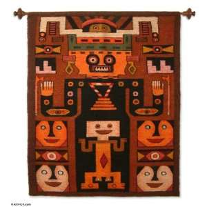  Wool tapestry, Inca Mother