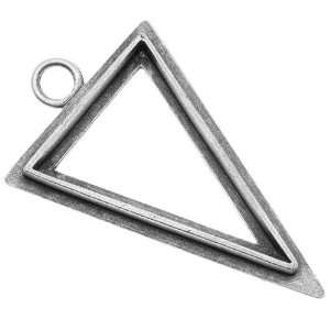  Art Mechanique   Large Open Backed Triangle Bezel Pendant 