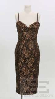 Mandalay Brown Floral Lace & Sequin Sleeveless Dress Size 8 NEW  