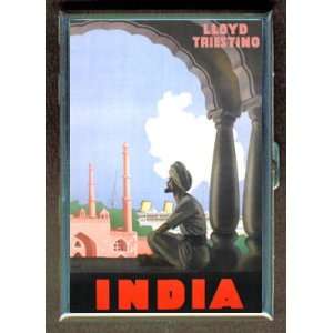  GINO BOCCASILE INDIA POSTER 5 ID Holder, Cigarette Case or 