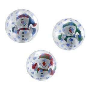  12 pc Inflatable Snowman Beach Balls Toys & Games
