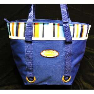  Fashion Insulated Tote, Navy with Stripes 