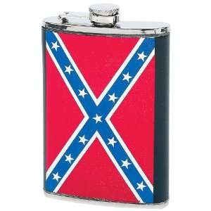  Maxam 8Oz Ss Flask W/ Rebel Flag