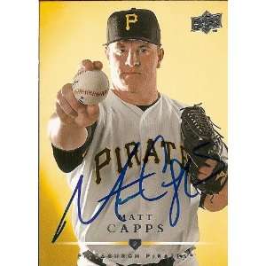 Matt Capps Signed Pittsburgh Pirates 2008 UD Card  Sports 