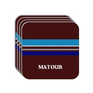 Personal Name Gift   MATOUB Set of 4 Mini Mousepad Coasters (blue 