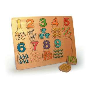  Bigjigs Toys   Matching Numbers Puzzle 13mm Toys & Games