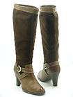 BARE TRAPS Brown Leather /Suede Wrap around Harness Knee High Boots 7 