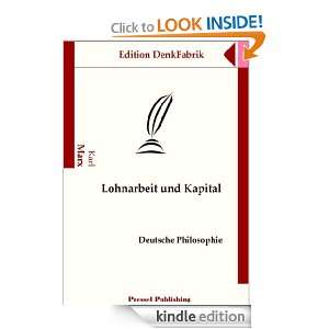 Lohnarbeit und Kapital (MedienDenker) (German Edition) Karl Marx 