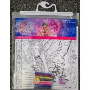  Barbie Mariposa Doodle Kit   6 Posters and 8 Colored 