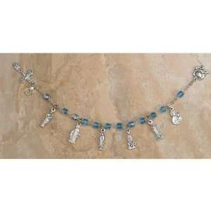  4 Marian Apparitions Charm Bracelets Blue 7 3/4