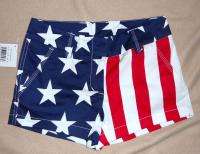 Loudmouth Ladies Stars & Stripes Golf Skort Womens New With Tags 