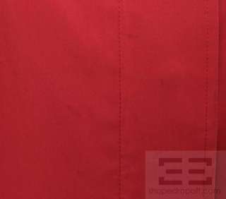 Loro Piana Red Nylon Drawstring Waist Jacket Size 42  