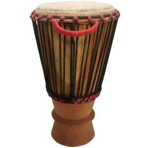  Hand carved Bugarubu Drum From Africa   13 X 25   Ivory Coast 