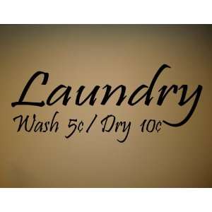 LAUNDRY WASH/DRY Vinyl wall lettering stickers quotes and sayings home 