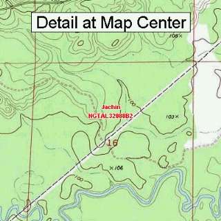  USGS Topographic Quadrangle Map   Jachin, Alabama (Folded 