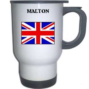  UK/England   MALTON White Stainless Steel Mug 