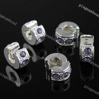 SILVER STOPPER CLIP/LOCKS EUROPEAN CHARM BEADS JEWELRY FINDINGS FIT 