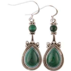  Malachite Earrings   Sterling Silver 