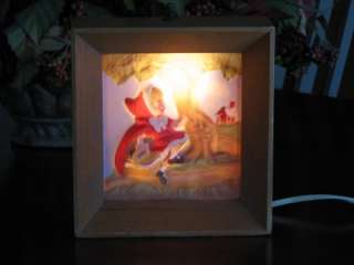 VINTAGE LITTLE RED RIDING HOOD NIGHT LIGHT CELLULOID  