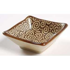 Japan) Sound Collection Individual Square Dip Bowl/Plate, Fine China 