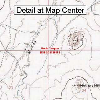 USGS Topographic Quadrangle Map   Rock Canyon, Colorado 