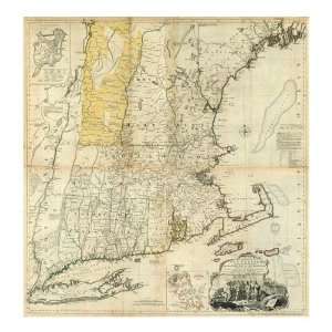  Thomas Jefferys   Composite New England, 1776 Giclee 