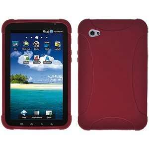   Jelly Case Maroon Red For Samsung Galaxy Tab Gt P1000 Quality Material
