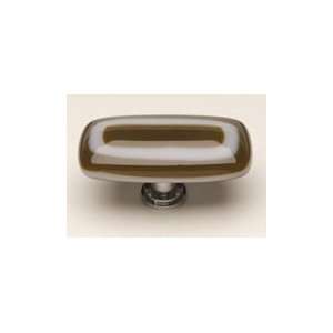  Sietto LK 609 PC, Luster Woodland Brown Long Glass Knob 