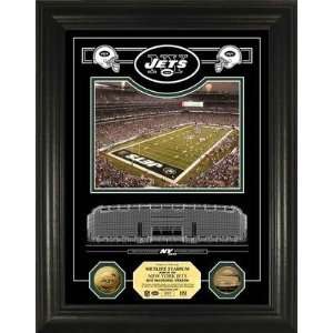 Jets Stadium Inaugural Season Etched Glass 24KT Gold Coin Photo Mint