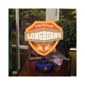  TEXAS LONGHORNS Team Logo NEON SHIELD TABLE LAMP (13.5 