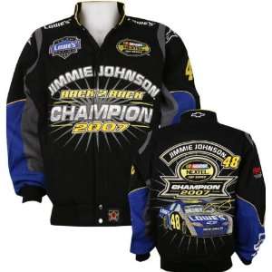  Jimmie Johnson #48 2007 Championship Cotton Twill Jacket 