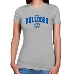  Louisiana Tech Bulldogs Ladies Ash Logo Arch Slim Fit T 