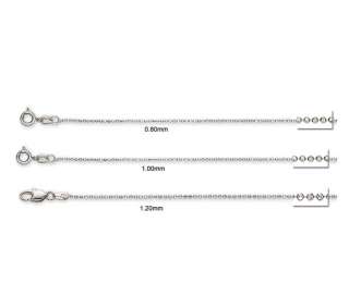 Solid Diamond Cut Bead Chain Necklace 14K White Gold  