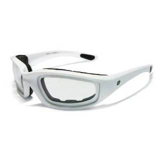 Motorcycle Clear Riding Glasses Sunglasses with Foam and White Frame 