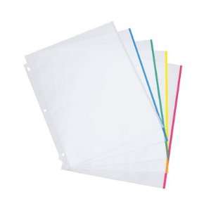OfficeMax Top Load Heavyweight Color Bar Poly Sheet Protectors, Clear 